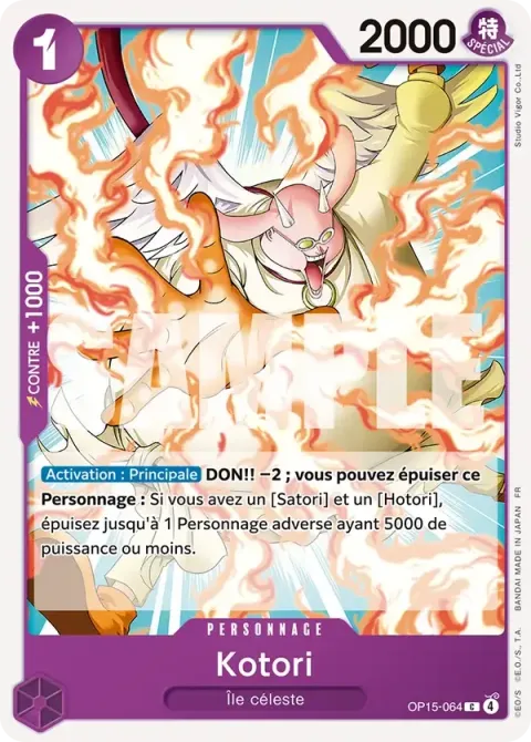 Carte One Piece Kotori OP15-064, extension Aventure sur l’île de dieu