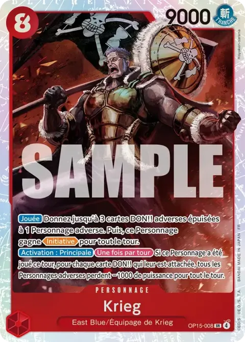Carte One Piece Krieg OP15-008, extension Aventure sur l’île de dieu