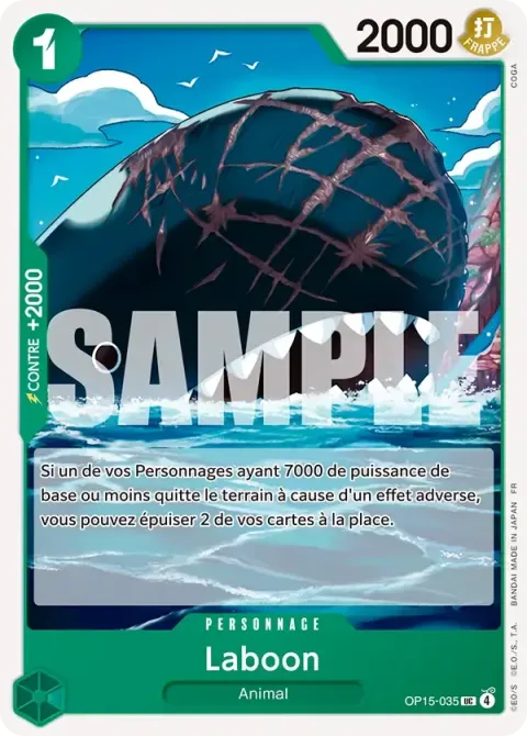 Carte One Piece Laboon OP15-035, extension Aventure sur l’île de dieu