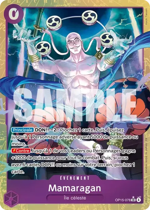 Carte One Piece Mamaragan OP15-078 · parallèle, extension Aventure sur l’île de dieu