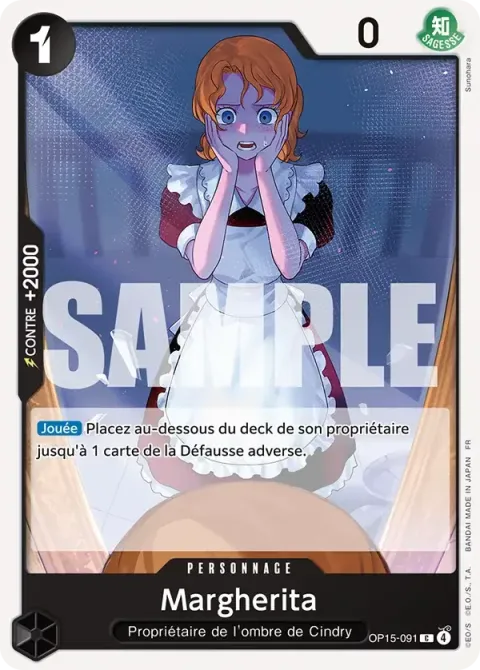 Carte One Piece Margherita OP15-091, extension Aventure sur l’île de dieu