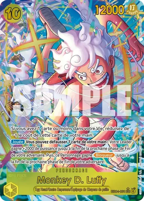 Carte One Piece Monkey D. Luffy EB04-061 · parallèle, extension Aventure sur l’île de dieu