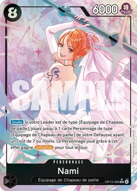 Carte One Piece Nami OP15-086 · parallèle, extension Aventure sur l’île de dieu