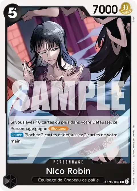 Carte One Piece Nico Robin OP15-087, extension Aventure sur l’île de dieu