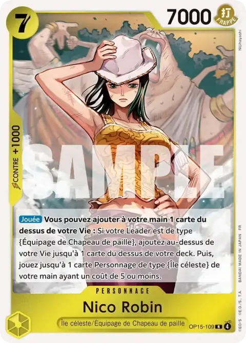 Carte One Piece Nico Robin OP15-109, extension Aventure sur l’île de dieu