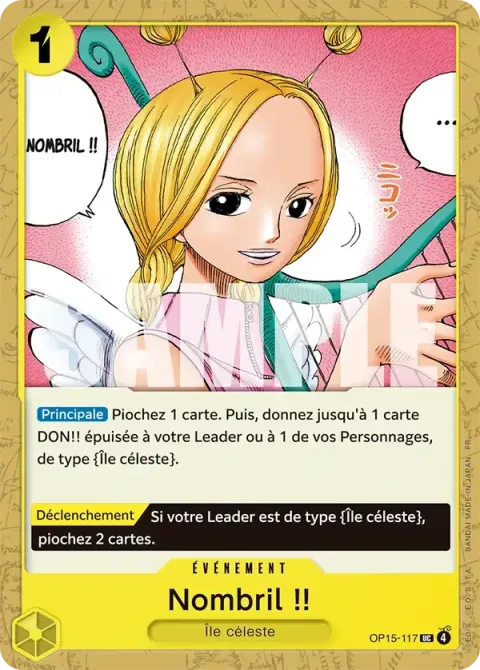 Carte One Piece Nombril !! OP15-117, extension Aventure sur l’île de dieu