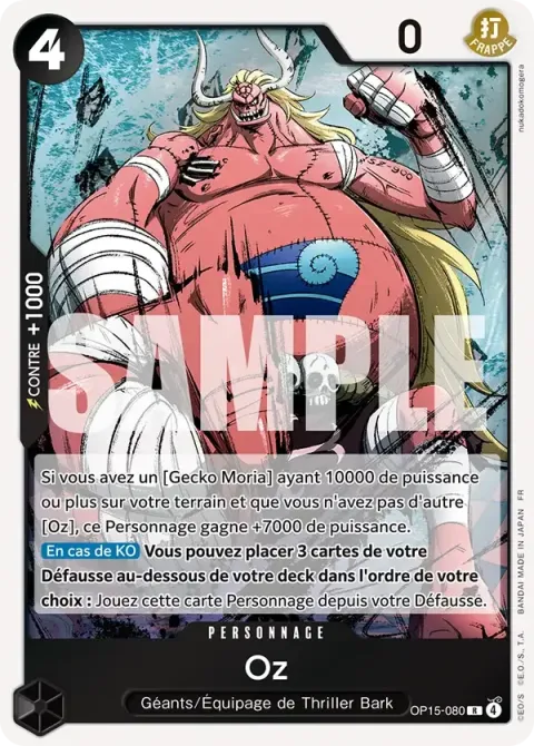 Carte One Piece Oz OP15-080, extension Aventure sur l’île de dieu
