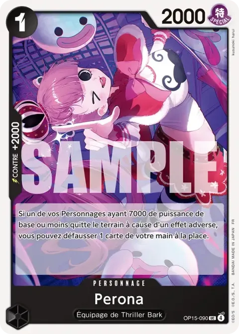 Carte One Piece Perona OP15-090, extension Aventure sur l’île de dieu