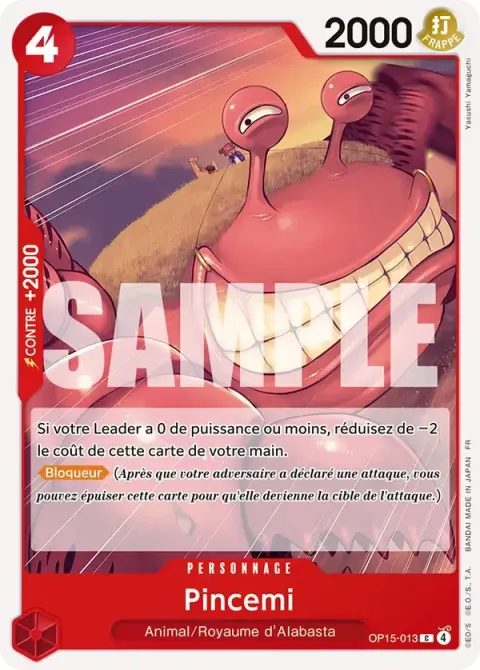 Carte One Piece Pincemi OP15-013, extension Aventure sur l’île de dieu