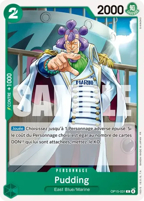 Carte One Piece Pudding OP15-031, extension Aventure sur l’île de dieu