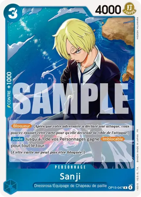 Carte One Piece Sanji OP15-047, extension Aventure sur l’île de dieu