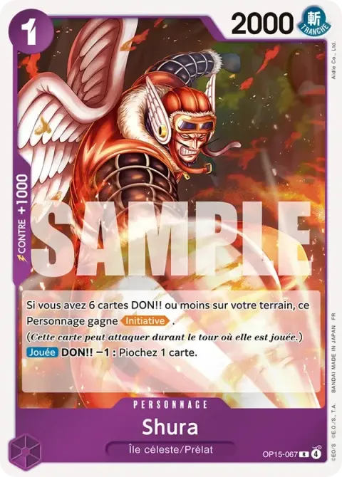 Carte One Piece Shura OP15-067, extension Aventure sur l’île de dieu