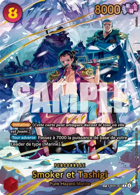 Carte One Piece Smoker et Tashigi EB04-003 · parallèle, extension Aventure sur l’île de dieu