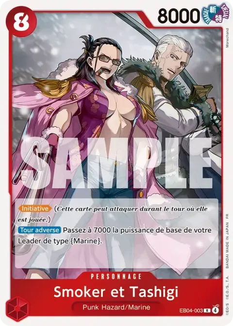 Carte One Piece Smoker et Tashigi EB04-003, extension Aventure sur l’île de dieu