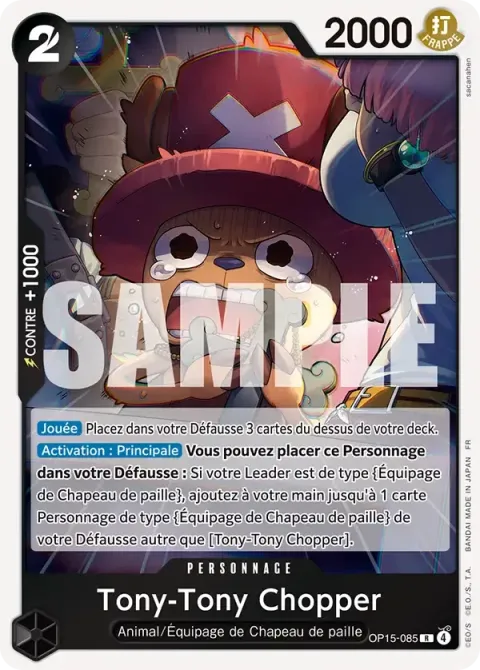Carte One Piece Tony-Tony Chopper OP15-085, extension Aventure sur l’île de dieu