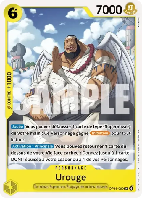 Carte One Piece Urouge OP15-099, extension Aventure sur l’île de dieu
