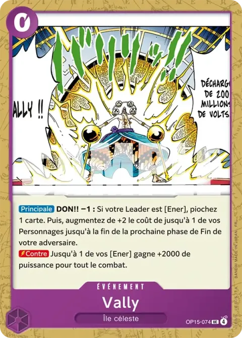 Carte One Piece Vally OP15-074, extension Aventure sur l’île de dieu