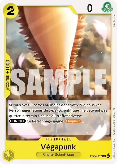 Carte One Piece Végapunk EB04-057, extension Aventure sur l’île de dieu
