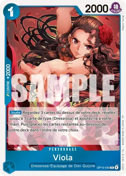Carte One Piece Viola OP15-040, extension Aventure sur l’île de dieu