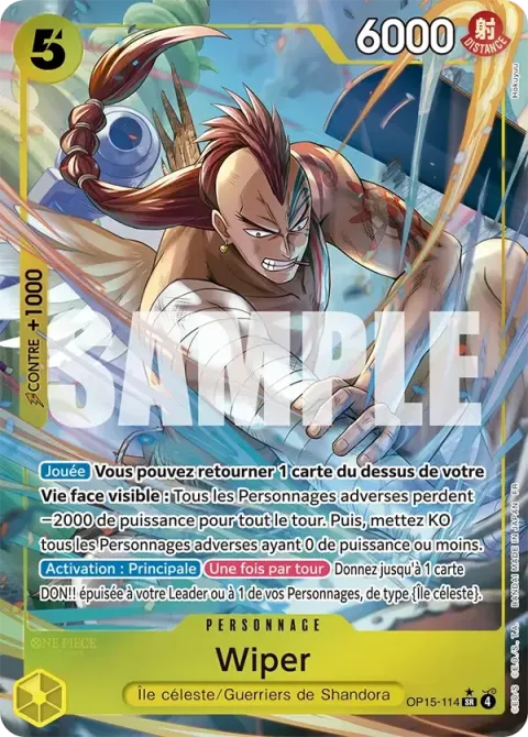 Carte One Piece Wiper OP15-114 · parallèle, extension Aventure sur l’île de dieu