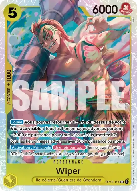 Carte One Piece Wiper OP15-114, extension Aventure sur l’île de dieu