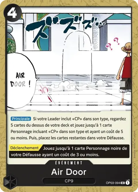Carte One Piece Air Door OP03-094 · parallèle, extension One Piece Card the Best