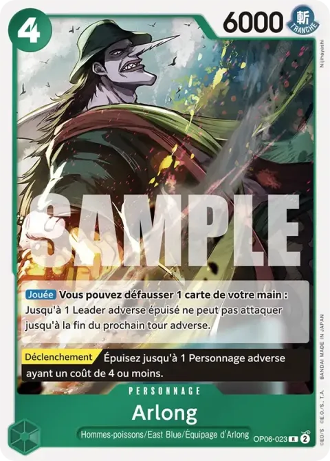 Carte One Piece Arlong OP06-023 · parallèle, extension One Piece Card the Best