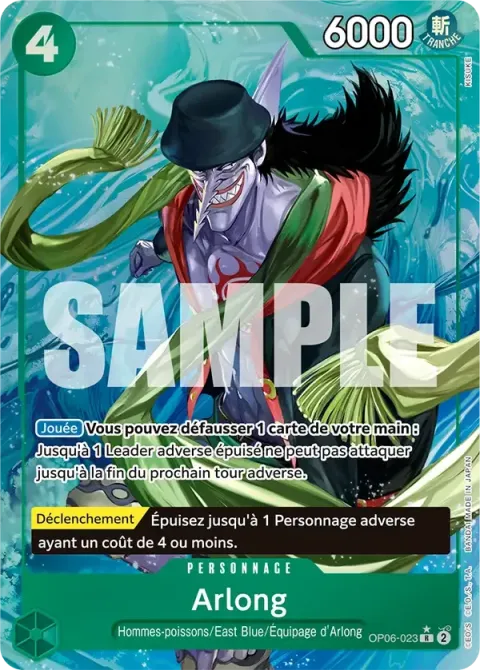 Carte One Piece Arlong OP06-023 · parallèle 4, extension One Piece Card the Best