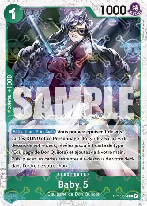 Carte One Piece Baby 5 OP05-034 · parallèle 2, extension One Piece Card the Best