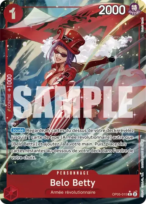 Carte One Piece Belo Betty OP05-015 · parallèle 3, extension One Piece Card the Best