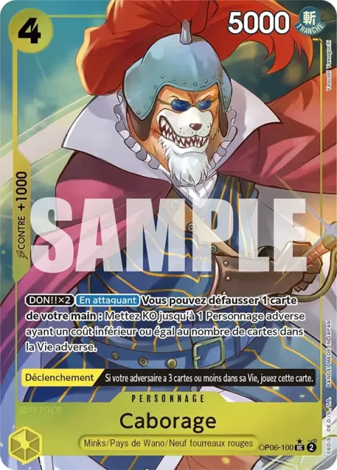 Carte One Piece Caborage OP06-100 · parallèle 3, extension One Piece Card the Best