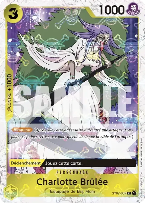 Carte One Piece Charlotte Brûlée ST07-007 · parallèle 2, extension One Piece Card the Best