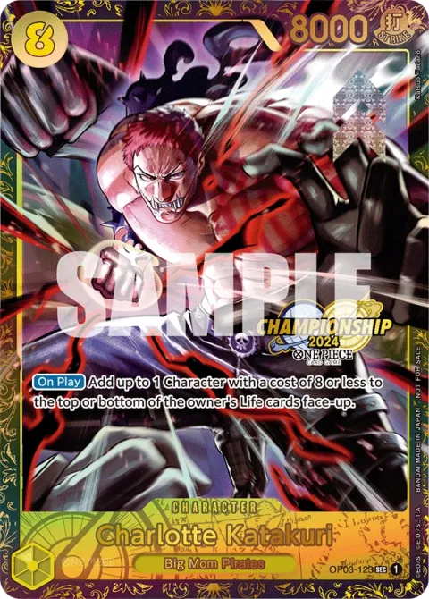 Carte One Piece Charlotte Katakuri OP03-123 · parallèle 2, extension One Piece Card the Best
