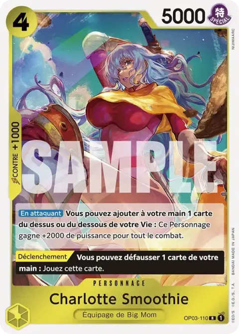Carte One Piece Charlotte Smoothie OP03-110 · parallèle 2, extension One Piece Card the Best