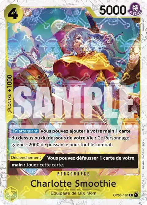 Carte One Piece Charlotte Smoothie OP03-110 · parallèle 3, extension One Piece Card the Best