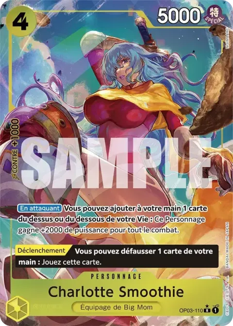 Carte One Piece Charlotte Smoothie OP03-110 · parallèle 4, extension One Piece Card the Best