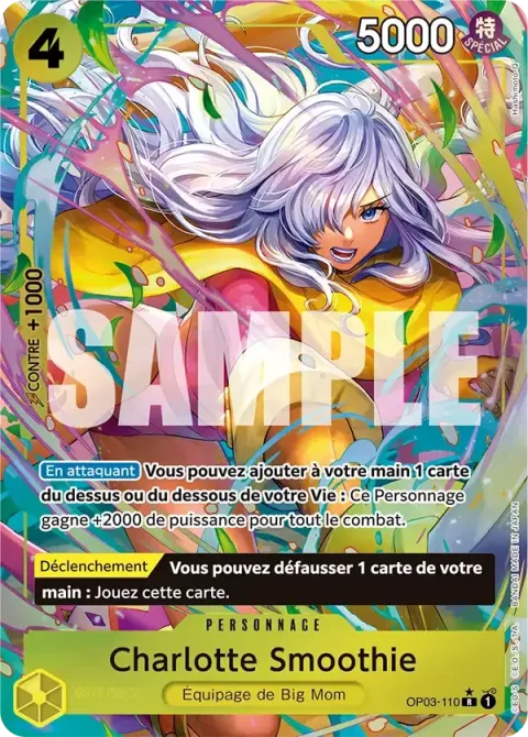 Carte One Piece Charlotte Smoothie OP03-110 · parallèle 5, extension One Piece Card the Best