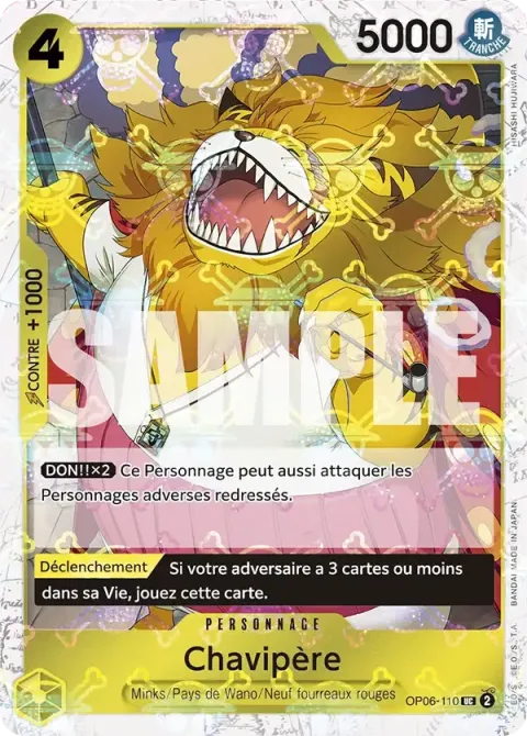 Carte One Piece Chavipère OP06-110 · parallèle 2, extension One Piece Card the Best