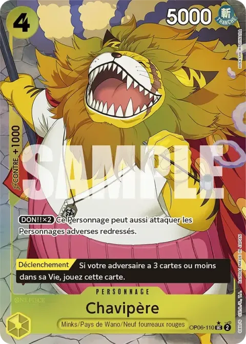 Carte One Piece Chavipère OP06-110 · parallèle 3, extension One Piece Card the Best