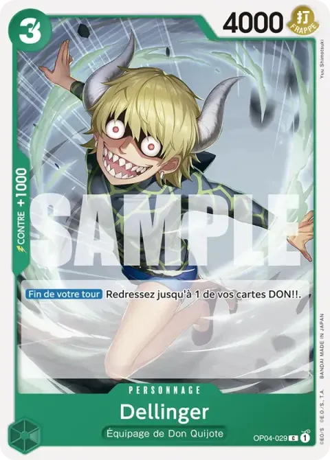 Carte One Piece Dellinger OP04-029 · parallèle, extension One Piece Card the Best