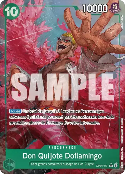 Carte One Piece Don Quijote Doflamingo OP04-031 · parallèle 2, extension One Piece Card the Best