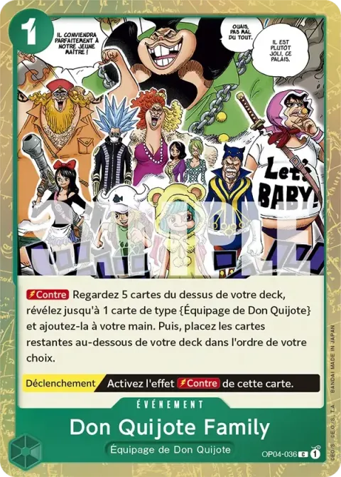 Carte One Piece Don Quijote Family OP04-036 · parallèle 3, extension One Piece Card the Best