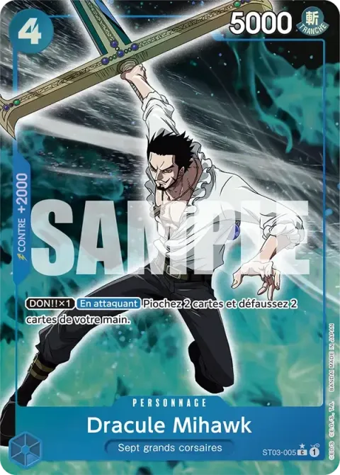 Carte One Piece Dracule Mihawk ST03-005 · parallèle 4, extension One Piece Card the Best