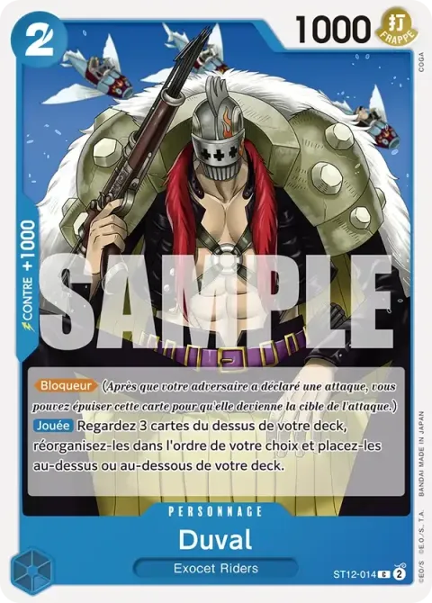 Carte One Piece Duval ST12-014 · parallèle, extension One Piece Card the Best