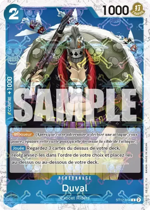 Carte One Piece Duval ST12-014 · parallèle 2, extension One Piece Card the Best