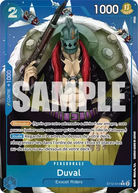 Carte One Piece Duval ST12-014 · parallèle 3, extension One Piece Card the Best