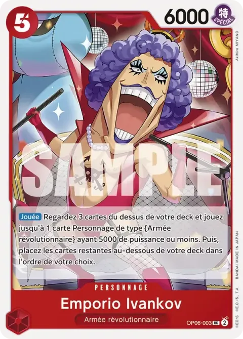 Carte One Piece Emporio Ivankov OP06-003 · parallèle, extension One Piece Card the Best