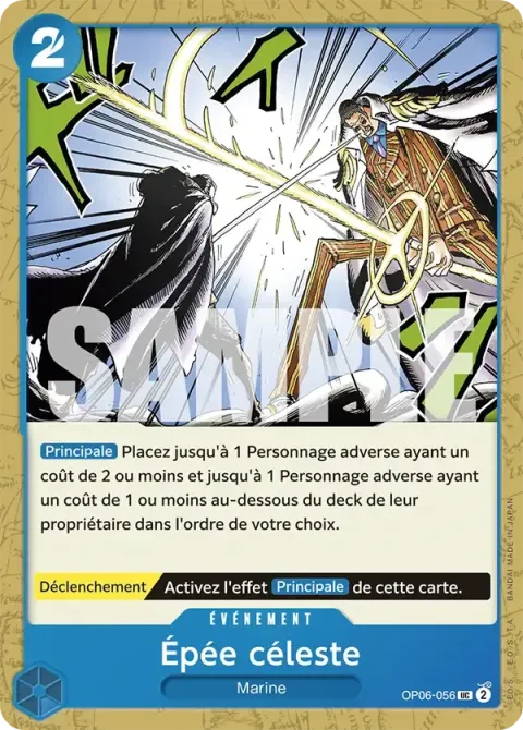 Carte One Piece Épée céleste OP06-056 · parallèle, extension One Piece Card the Best