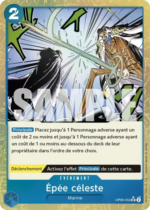 Carte One Piece Épée céleste OP06-056 · parallèle 3, extension One Piece Card the Best