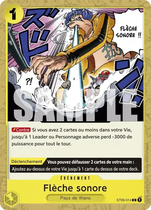 Carte One Piece Flèche sonore ST09-014 · parallèle, extension One Piece Card the Best